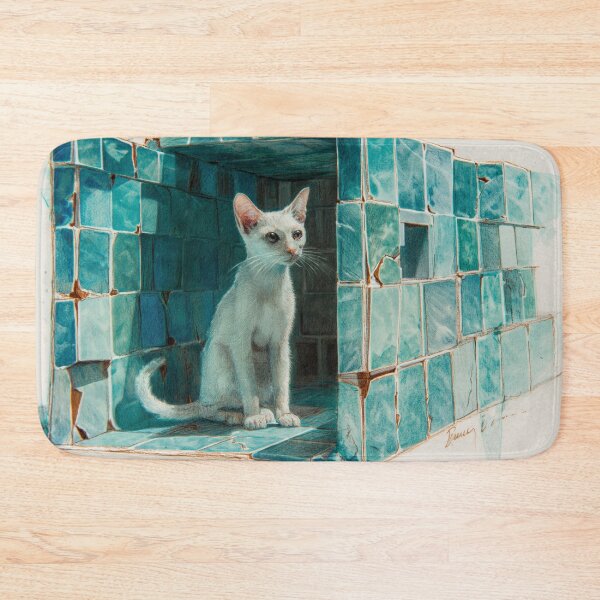 Item preview, white cat designed and sold by PricklyPeanut.