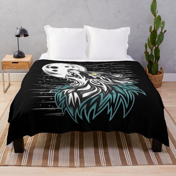 Artikelvorschau, Stammesgeheul: Wolf unter dem Mond entworfen und verkauft von MyNiceDesigns.