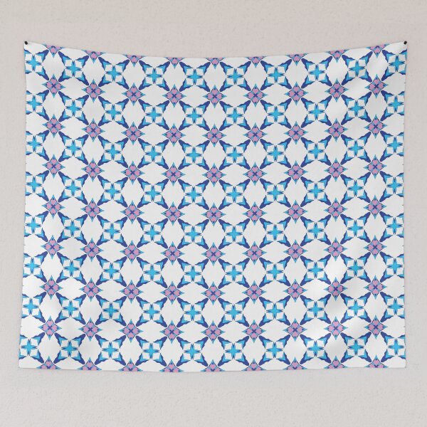 Item preview, Electric blue lilac geometric patterns 45 designed and sold by AneissPiaf.