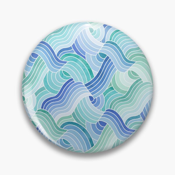 Item preview, Watercolor Textured Linework Swells - Pastel Ocean Hues designed and sold by TigaTiga.