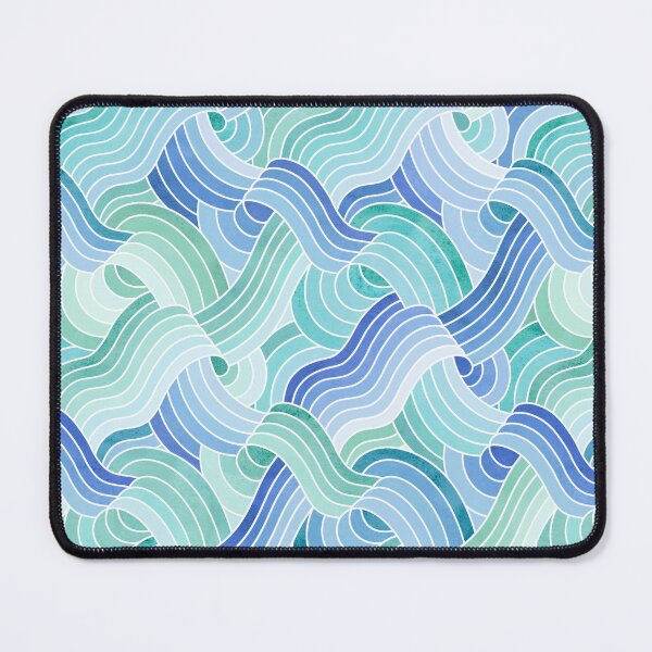 Item preview, Watercolor Textured Linework Swells - Pastel Ocean Hues designed and sold by TigaTiga.