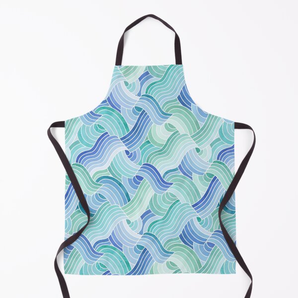 Item preview, Watercolor Textured Linework Swells - Pastel Ocean Hues designed and sold by TigaTiga.