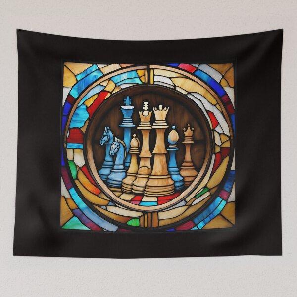 Item preview, Glass Chess 3D - Graffiti Style Pyrography designed and sold by Monika Turemka.