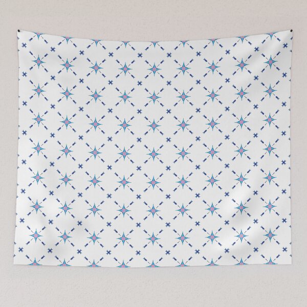 Item preview, Electric blue lilac geometric pattern 48 designed and sold by AneissPiaf.