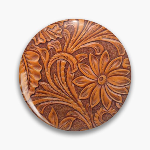 Item preview, Printed Image of Tooled Brown Leather ONLY - Not Real designed and sold by Dana  Burke.