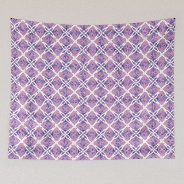 Item preview, Electric blue lilac geometric pattern 49 designed and sold by AneissPiaf.