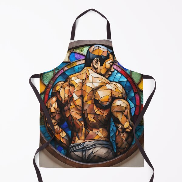 Item preview, Stained Glass Bodybuilder 3D - Graffiti Style Pyrography designed and sold by Monika Turemka.