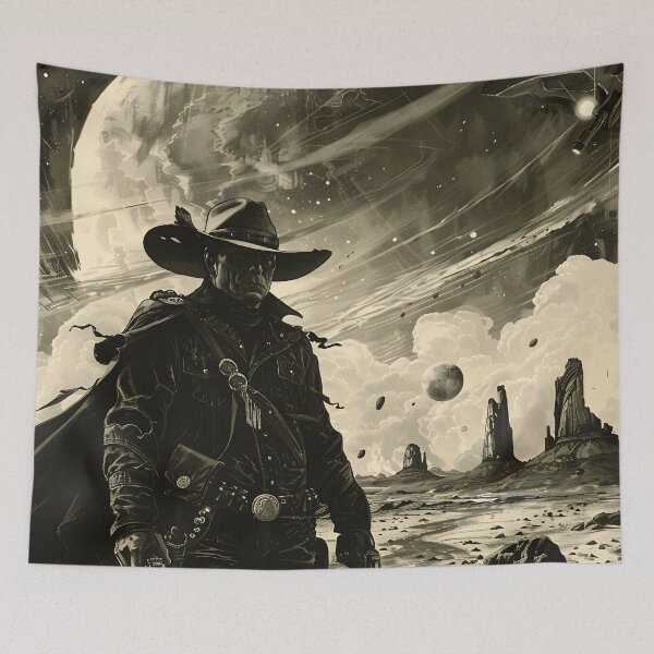 Item preview, Space Cowboy in front of Strange Planet designed and sold by dcrc.