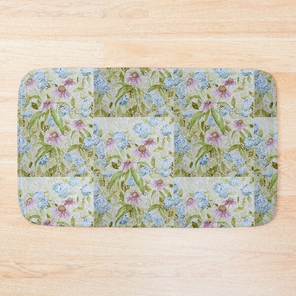 Item preview, Watercolor Floral Hydrangea Coneflowers designed and sold by Dusty-Penny.