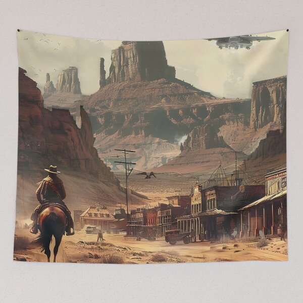 Item preview, Space Cowboy Riding to a Western Town designed and sold by dcrc.
