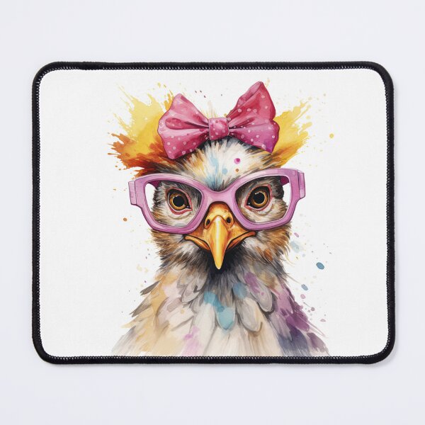 Item preview, Funny Chicken with pink ribbon designed and sold by vallass.