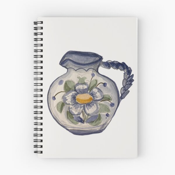 Item preview, Vintage watercolor blue tea pitcher designed and sold by loulou-artifex.
