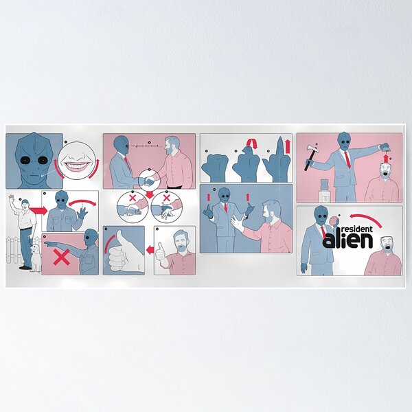 Item preview,  Resident Alien How to give hand signals designed and sold by Lightyear35.