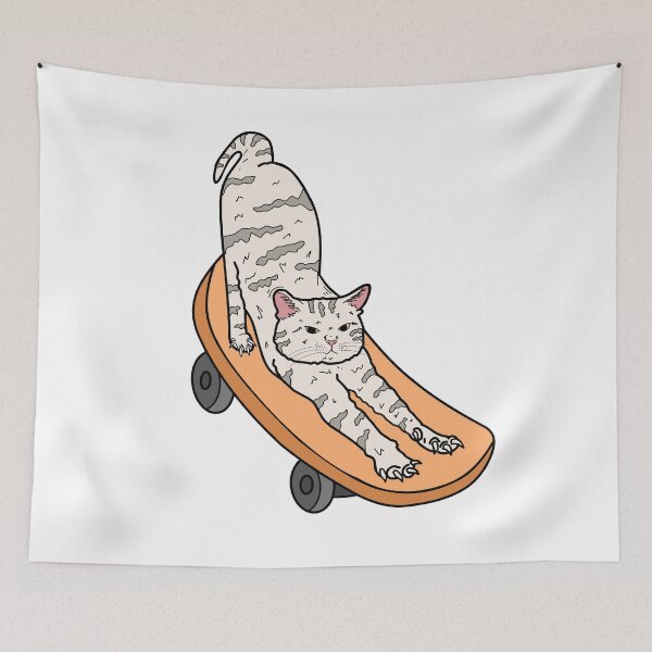 Item preview, cat on skateboard  designed and sold by Brexmore3.
