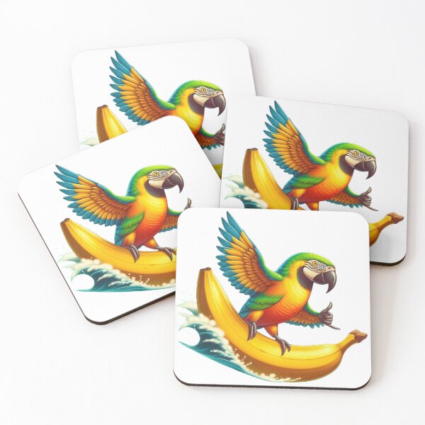 Item preview, Banana Surfing Parrot designed and sold by Wolvescreate.