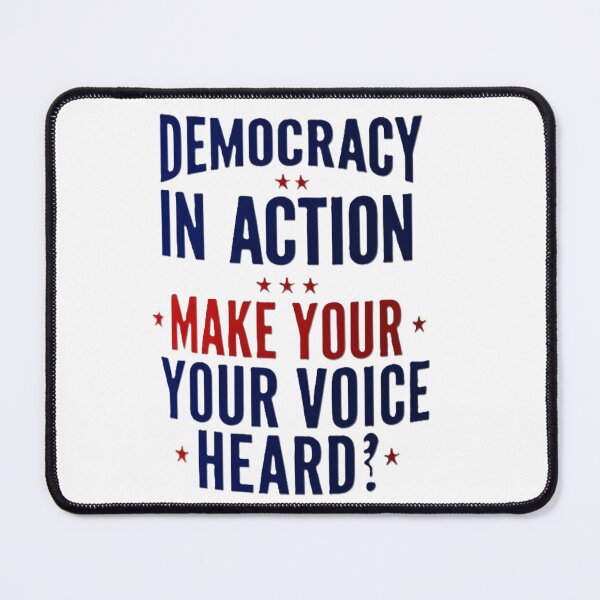 Item preview, “Engage in Democracy: Make Your Voice Count” designed and sold by merve02shop.