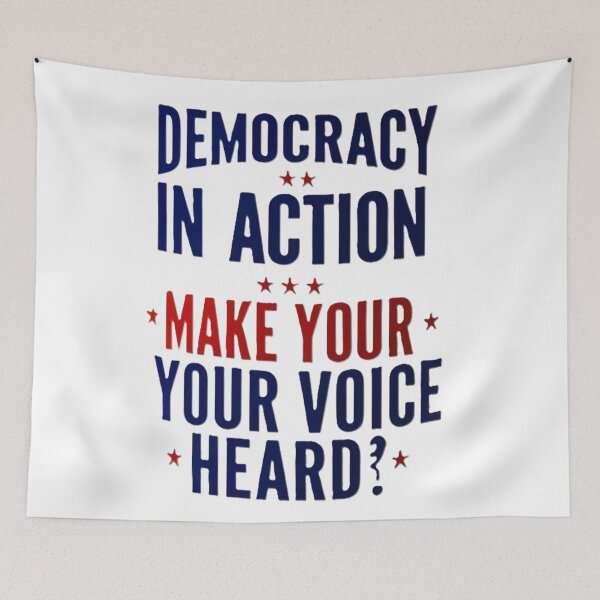 Item preview,  “Engage in Democracy: Make Your Voice Count” designed and sold by merve02shop.