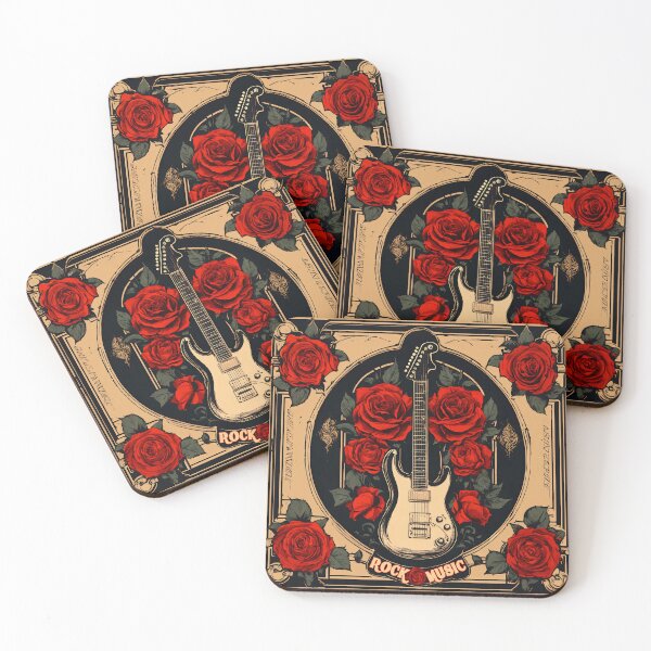 Item preview, ROCK MUSIC WITH ROSES - Gift items and personal use / Vintage, Roses, Rock music, Heavy Metal, Death Metal, Thrash Metal designed and sold by LumDesignArt.