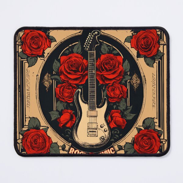 Item preview, ROCK MUSIC WITH ROSES - Gift items and personal use / Vintage, Roses, Rock music, Heavy Metal, Death Metal, Thrash Metal designed and sold by LumDesignArt.