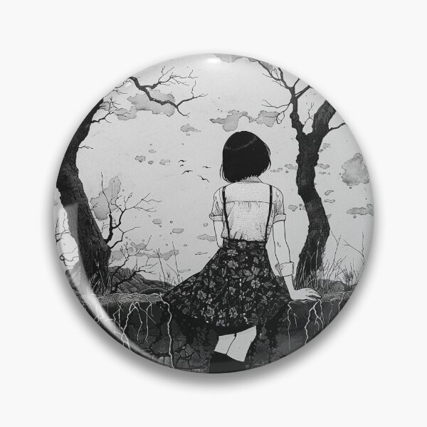 Item preview, withered hopes - black and white manga anime girl designed and sold by ForsakenFrames.