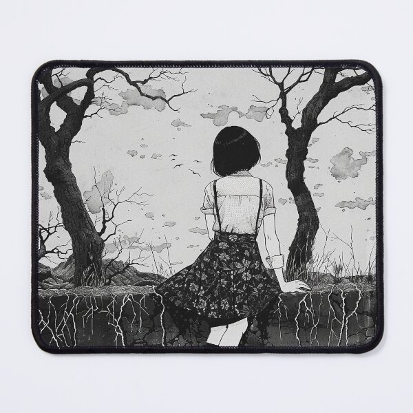 Item preview, withered hopes - black and white manga anime girl designed and sold by ForsakenFrames.