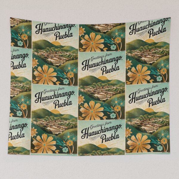 Item preview, Huachinango Puebla Mexico Magic Town Postcard Vintage Travel designed and sold by TravelPostcardGems.
