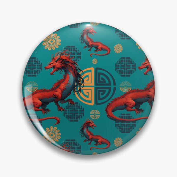 Item preview, Dragon in Teal Pattern designed and sold by GreyMoonForest.