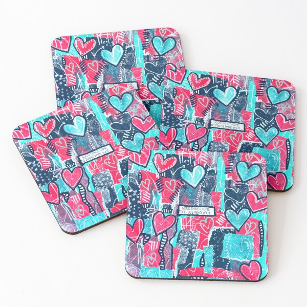 Item preview, HEART ART COLLAGE PRINT PATTERN designed and sold by Merakiart86.