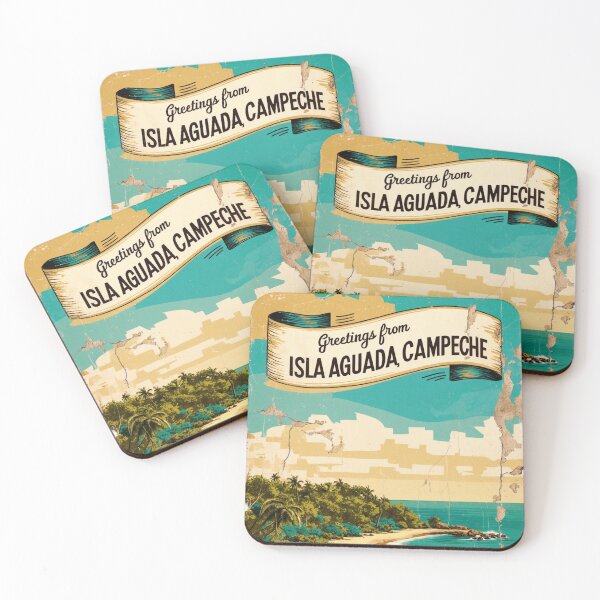 Item preview, Isla Aguada Campeche Mexico Magic Town Postcard Vintage Travel designed and sold by TravelPostcardGems.