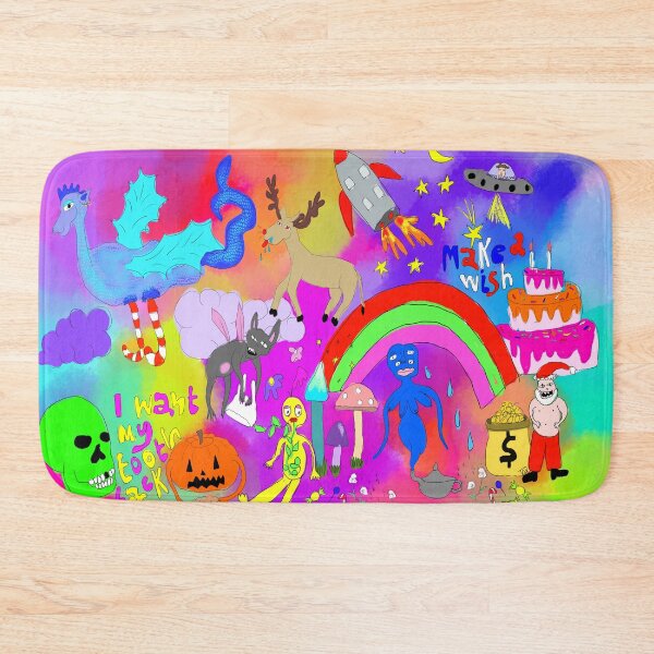 Item preview, 'Make a Wish' Colorful Funny Cartoon ft.  Rocket, Skull,  UFO, Mushrooms and Dragon designed and sold by Venus-in-Virgo.
