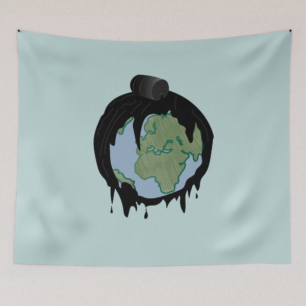 Item preview, Oil-Engulfed Earth designed and sold by HEERMANArt.