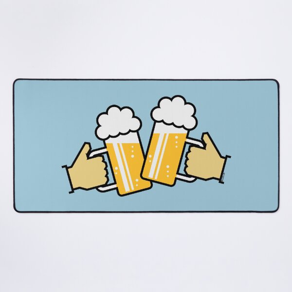 Item preview, Toasting Beer Steins With Hand! (Ale / Cheers / 4C) designed and sold by MrFaulbaum.