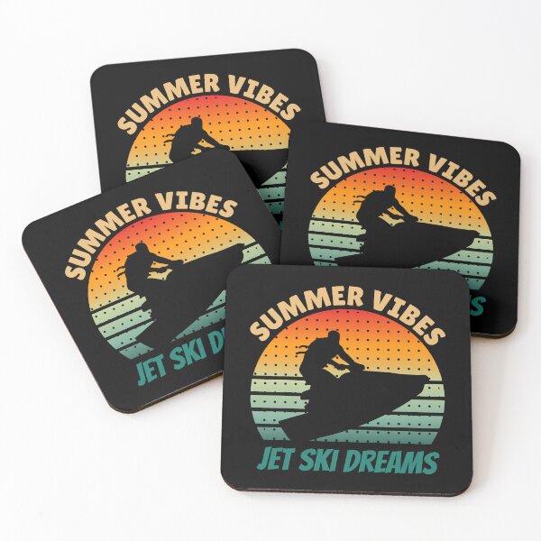Item preview, SUMMER VIBES JET SKI DREAMS Orange Blue Green Sunset Ride designed and sold by SplashTastic.