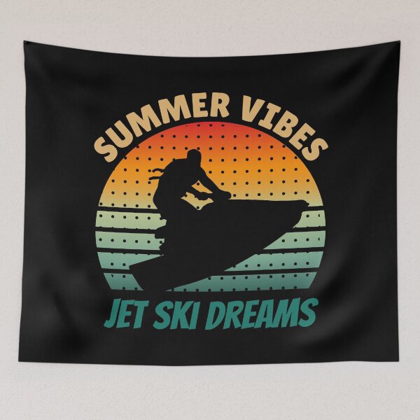 Item preview, SUMMER VIBES JET SKI DREAMS Orange Blue Green Sunset Ride designed and sold by SplashTastic.
