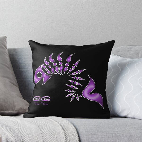 Item preview, GoGo The Fish - Ultraviolet on Black with White Outline [Sml] by Amanda M Lucas designed and sold by Amanda Lucas.