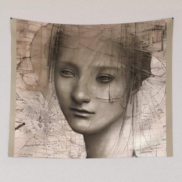 Item preview, Renaissance Woman Sketch designed and sold by MatrixTattoo.