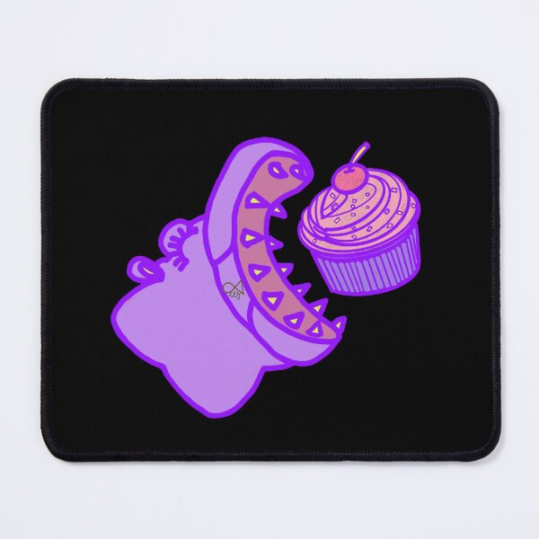 Item preview, LaMaisonOfMY BIG MOUTH HIPPO EATS CUPCAKE COLLECTION NO.1 BLACK designed and sold by LaMaisonOfMY.