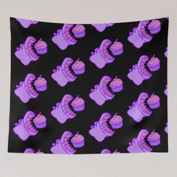 Item preview, LaMaisonOfMY BIG MOUTH HIPPO EATS CUPCAKE COLLECTION NO.1 BLACK designed and sold by LaMaisonOfMY.