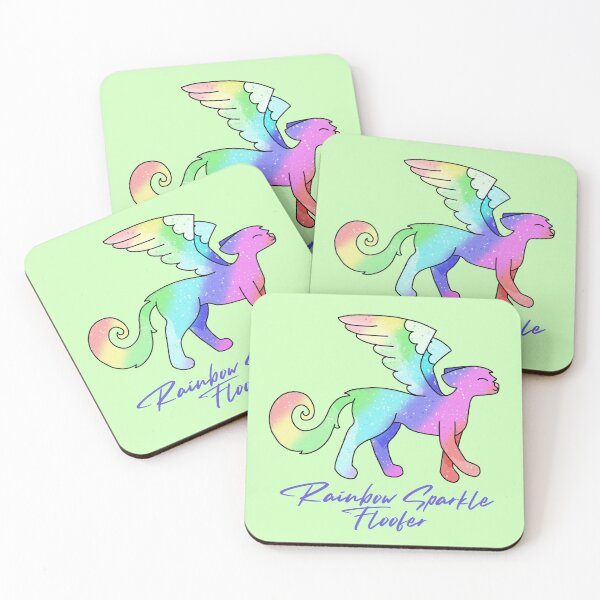 Item preview, Rainbow Sparkle Floofer by Mackenna Originals designed and sold by orangepopdes.
