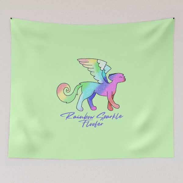 Item preview, Rainbow Sparkle Floofer by Mackenna Originals designed and sold by orangepopdes.
