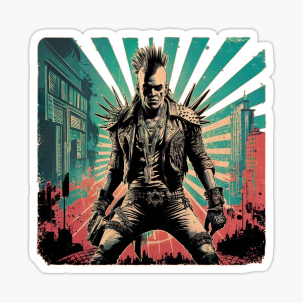 Vista previa del artículo con la obra «Guerrero Punk - Rebelde Urbano», diseñado y vendido por mrGrayMan.