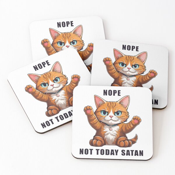 Item preview, Cat - Not Today Satan designed and sold by Kspirit Designs.