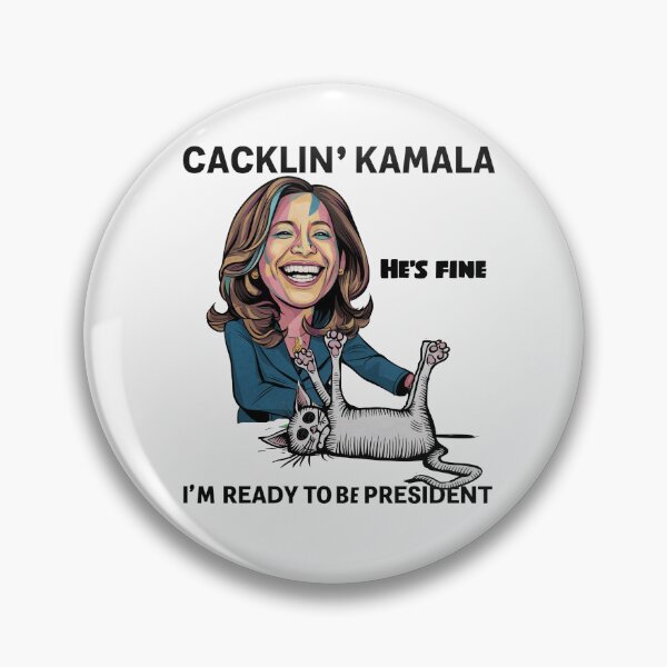 Item preview, Funny Cacklin' Kamala Petting Dead Cat Political Art designed and sold by Nature's Fancy.