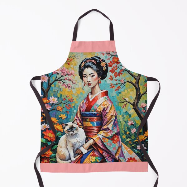 Item preview, Geisha Girl and Siamese Cat designed and sold by IvaRenee.