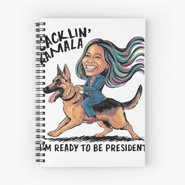 Item preview, Funny Cacklin' Kamala Riding German Shepherd Dog  designed and sold by Nature's Fancy.