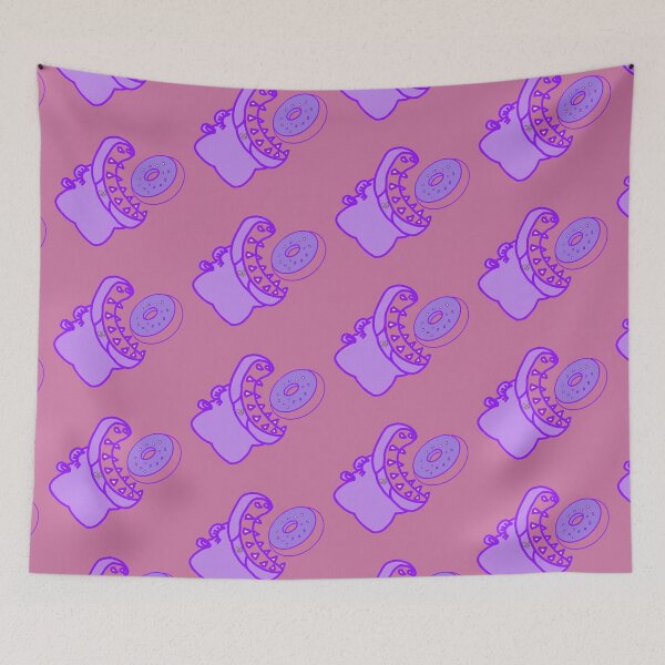 Item preview, LaMaisonOfMY BIG MOUTH HIPPO EATS DONUT COLLECTION NO.1 PINK designed and sold by LaMaisonOfMY.
