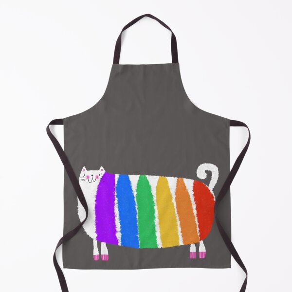 Item preview, White Cat Rainbow designed and sold by poket.piktures.