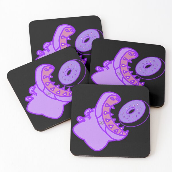 Item preview, LaMaisonOfMY BIG MOUTH HIPPO EATS DONUT COLLECTION NO.1 BLACK designed and sold by LaMaisonOfMY.