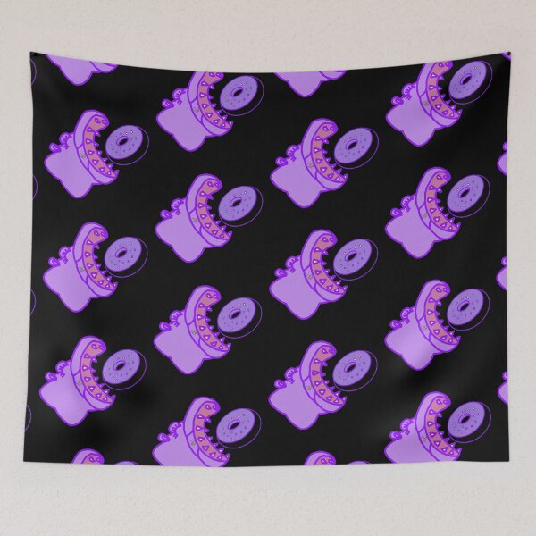Item preview, LaMaisonOfMY BIG MOUTH HIPPO EATS DONUT COLLECTION NO.1 BLACK designed and sold by LaMaisonOfMY.