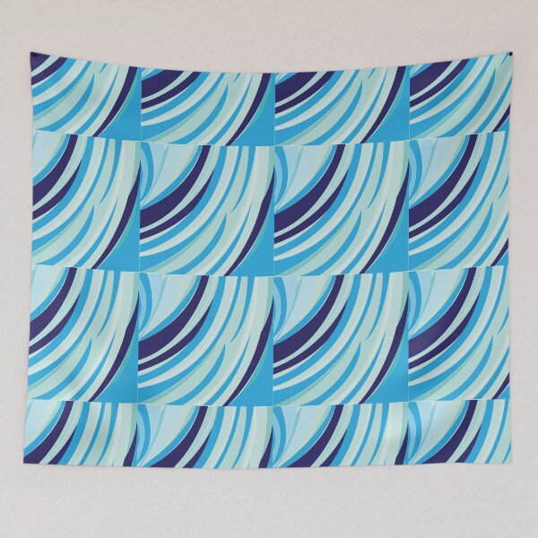 Item preview, Cute Abstract Blue Diagonal Stripe designed and sold by Nisha Prabhu.